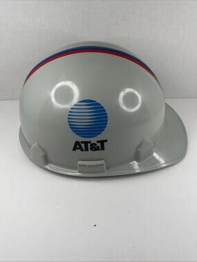 Vintage 1986 Jackson Products AT&T Telephone Lineman's Grey Hard Hat Helmet